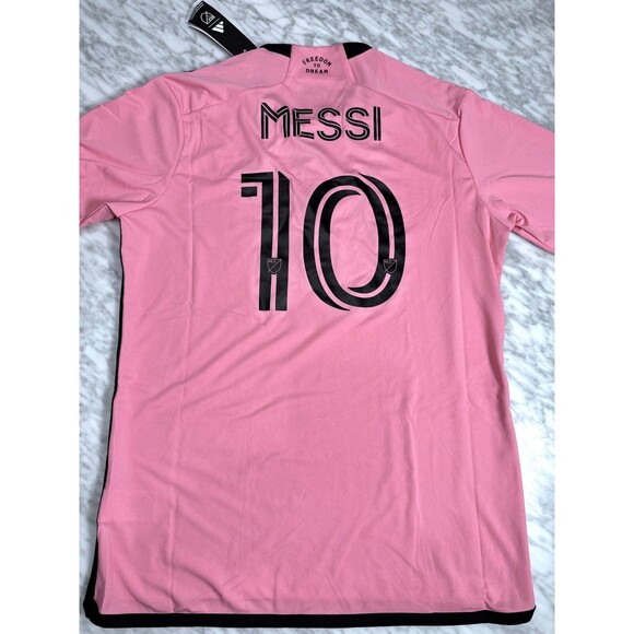 Adidas MLS Inter Miami CF Lionel Messi Home Jersey Men’s Soccer Large JE9741 NEW - Picture 3 of 9